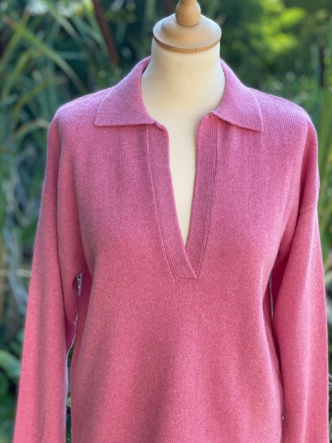 a poil cashmere pull yak rose