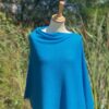 poncho cashmere bleu turquoise poncho cachemire bleu turquoise