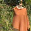 poncho cashmere camel terra