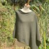 poncho cashmere kaki poncho cachemire kaki