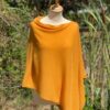 poncho cashmere ocre poncho cachemire jaune mais
