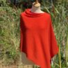 poncho cashmere orange poncho cachemire orange