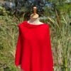 poncho cashmere rouge poncho cachemire rouge
