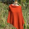 poncho cashmere terra poncho cachemire terracotta
