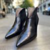 LODI-Entari-boots gris anthracite métallisé bottines talons aiguilles confortables