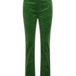 Pantalon en velours vert tendance