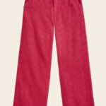 pantalon velours rose grosses cotes -50%