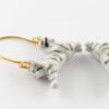 Créoles-Nach-chaton-porcelaine Boucles d'oreilles créoles en acier inoxydable doré