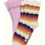 Socquettes pour femme motifs colorés