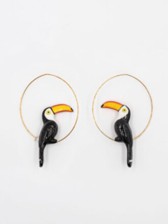 Boucles d'oreilles, créoles toucan