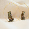 Bijoux-nach-nouvelle-collection Boucle d'oreille créole léopard Nach