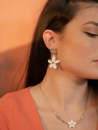 Bijoux Nach, boucles d'oreilles floraux