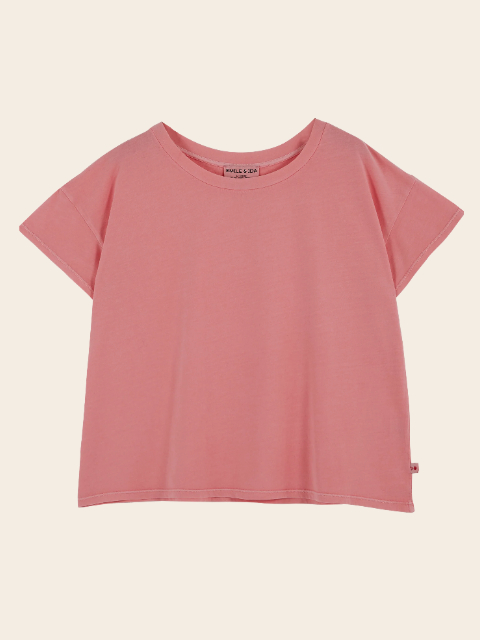 Tee-shirt en coton biologique rose tendre