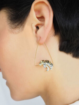 Boucles d'oreilles créoles en acier inoxydable doré