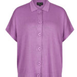 Cardigan oversize lila, chemise chemise
