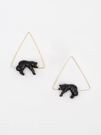 Bijoux Nach, créoles triangle panthère