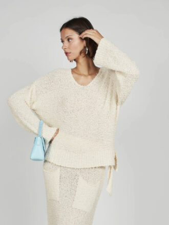 Top pull en coton pour femme