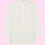 Chemisier oversize blanc pour femme