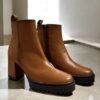 Bottines-camel-chic-talon-cuir-italien Bottines camel chic talon cuir italien