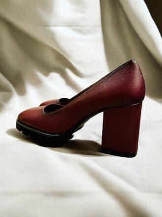 Escarpins bordeaux chic 100% cuir