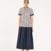 Jupe bleu marine Vicario Cinque Italie Jupe bleu marine Vicario Cinque modèle Gorizia
