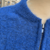 Gilet bleu alpaga zippé Boutique de vêtements pour femmes Nantes centre ville