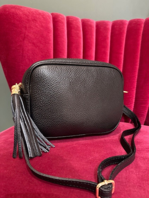 Sac cuir grainé noir Boutique de vêtements pour femmes Nantes centre ville
