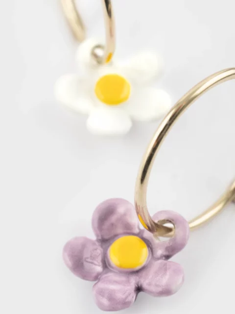 Boucles d'oreilles en porcelaine fleurs Bijoux porcelaine Nach dans le centre ville de Nantes