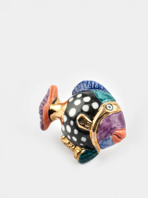 Broche poisson tacheté en porcelaine Bijoux porcelaine Nach dans le centre ville de Nantes