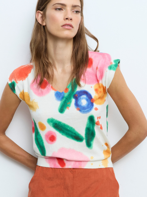 aldo martins top multicolore Boutique de vêtements pour femmes Nantes centre ville