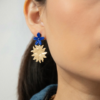 Boucles d'oreilles fleurs bleues en porcelaine Bijoux Nach dans le centre ville de Nantes chez Mlle à Nantes
